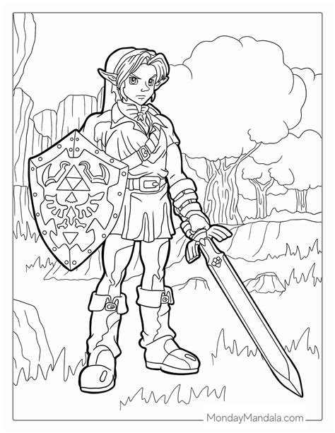 zelda color pages|free printable zelda coloring pages.